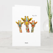Giraffes de Pékin Carte de fête des mères (Dos)