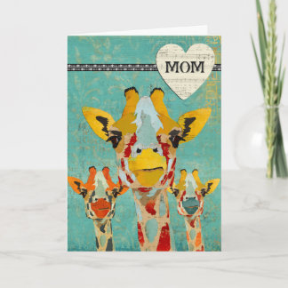 Giraffes de Pékin Carte de fête des mères