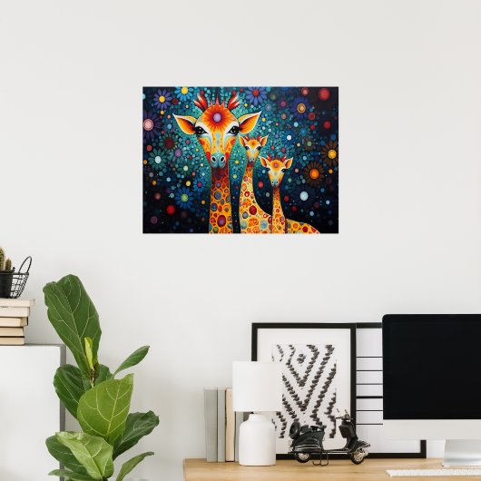Giraffes de Whimsical Imprimer - Poster numérique (Bureau à domicile)