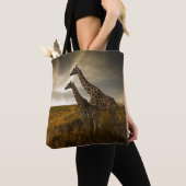 Giraffes en landschap draagtas (Dichtbij)