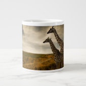 Giraffes en landschap extra grote beker (Voorkant)
