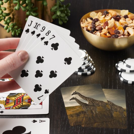 Giraffes en landschap pokerkaarten (Insitu)