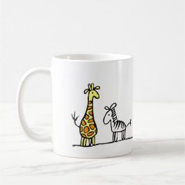 Giraffes en Zebras mok