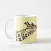 Giraffes Illustration Mug jaune pâle (Gauche)