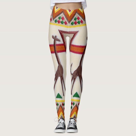 Giraffes in Afrika Leggings (Voorkant)