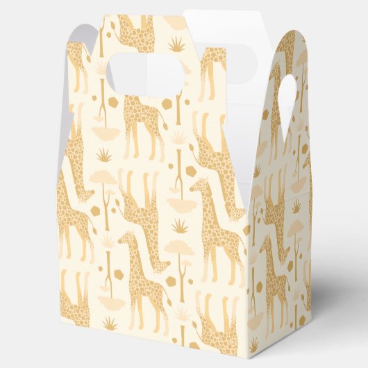 Giraffes in de Savannah in Geel Bedankdoosjes (Geopend)