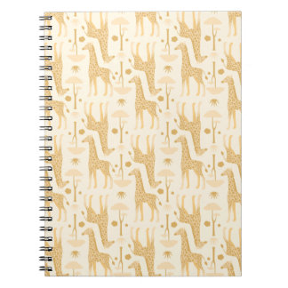 Giraffes in de Savannah in Geel Notitieboek