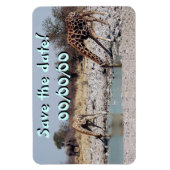 Giraffes in de waterkooi magneet (Verticaal)