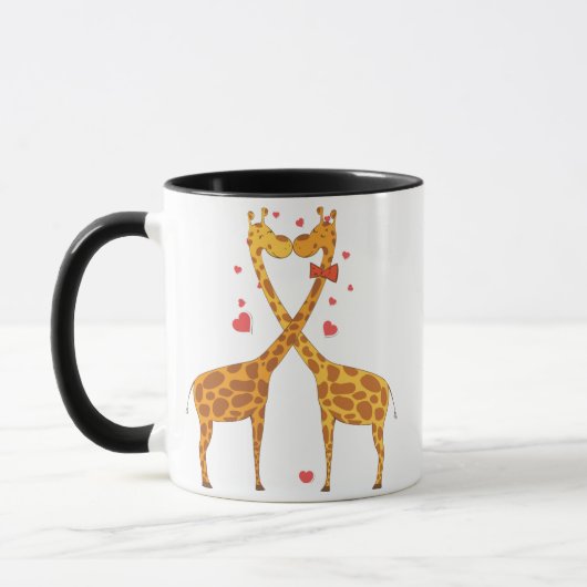 Giraffes in liefde mok (Links)