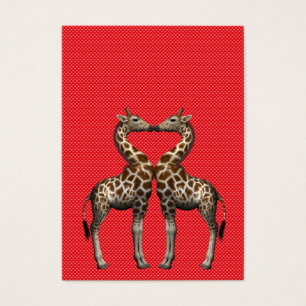 Giraffes in liefde visitekaartje