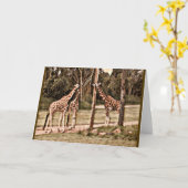 Giraffes Kaart (Gele Bloem)