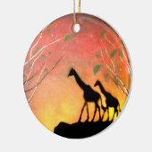 Giraffes Keramisch Ornament (Links)
