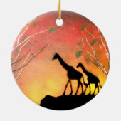 Giraffes Keramisch Ornament (Achterkant)