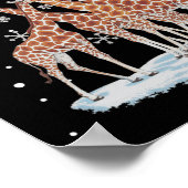 Giraffes Kerstboom Giraffe Kerstboom Merry Ch Poster (Hoek)