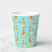 Giraffes kinderen op zaterdag in Cute Paper Cups