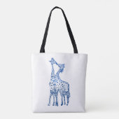 Giraffes Kiss Dessin tout-sur-impression Sac fourr (Dos)
