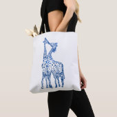 Giraffes Kiss Dessin tout-sur-impression Sac fourr (De près)