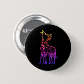 Giraffes Kus Kleurrijke kunst Ronde Badge Ronde Button 5,7 Cm (Voorkant /achterkant)