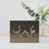 Giraffes Love Ballet Feestdagenkaart (Staand voorkant)