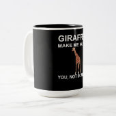 Giraffes maken me blij dat je niet zo veel tweekleurige koffiemok (Voorkant links)