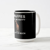 Giraffes maken me blij dat je niet zo veel tweekleurige koffiemok (Voorkant rechts)