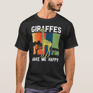 Giraffes maken me een gelukkige Giraffe dierentuin T-shirt