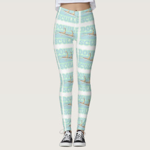 Giraffes met dubbelwandig roodbaars leggings