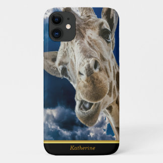 Giraffes met een schattig hilarisch gezicht 11 iPhone 11 hoesje
