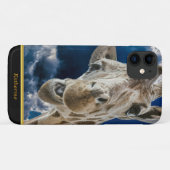 Giraffes met een schattig hilarisch gezicht 11 Case-Mate iPhone case (Achterkant (horizontaal))