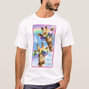 Giraffes met zonnebril t-shirt
