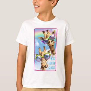 Giraffes met zonnebril t-shirt