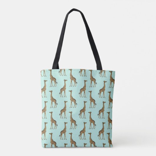 Giraffes Monogram Initiaal Draagtas (Achterkant)