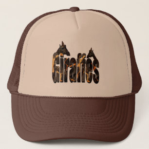 Giraffes patteren Logo met Giraffes, Trucker Pet