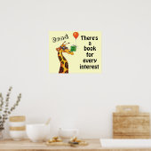 Giraffes Read Tall Tales Literacy Poster (Cuisine)