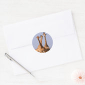 Giraffes Ronde Sticker (Envelop)