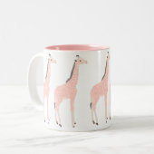 Giraffes roses Mug (Devant gauche)