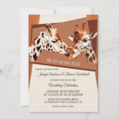 Giraffes Safari Zoo Faire-part de mariage (Devant)