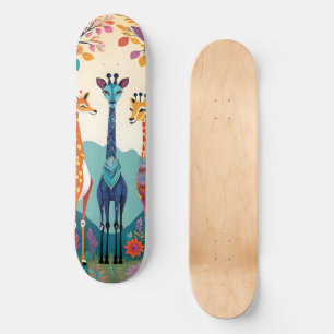 Giraffes Schattige artwork Skateboard