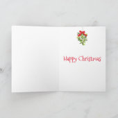 Giraffes s'embrassant sous la carte de Noël mistle (Intérieur)