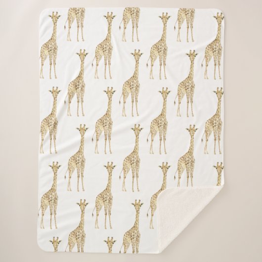 Giraffes Sherpa Deken (Voorkant)