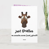 Giraffes sous la carte de Noël mistletoe pourpre (Dos)