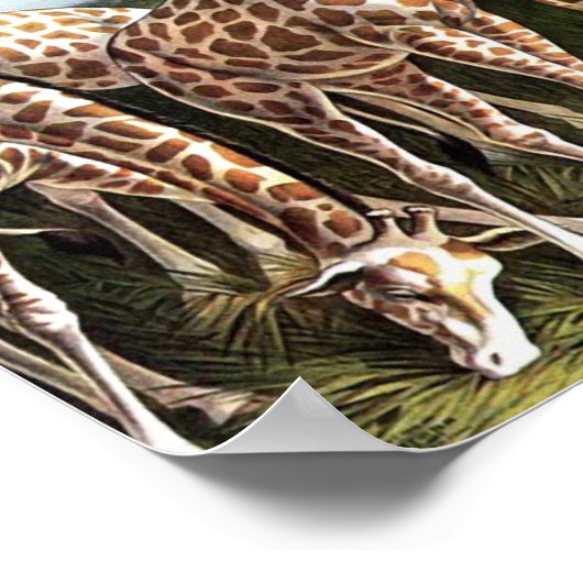 Giraffes van Barnum en Bailey Retro Theater Poster (Hoek)