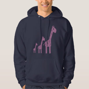 Giraffes van de Lila Cartoon Navy Hoody