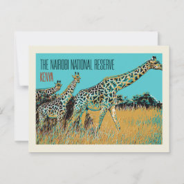 Giraffes van Kenia in Nairobi National Reserve Briefkaart
