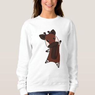 Giraffes van Okapi Cute Forest Giraffe Zebra Trui