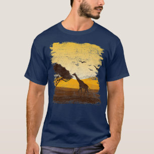 Giraffes van Sunset Giraffe Giraffe Afrika T-shirt