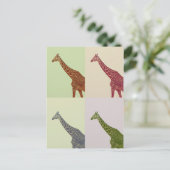 Giraffes voor  kleuren briefkaart (Staand voorkant)