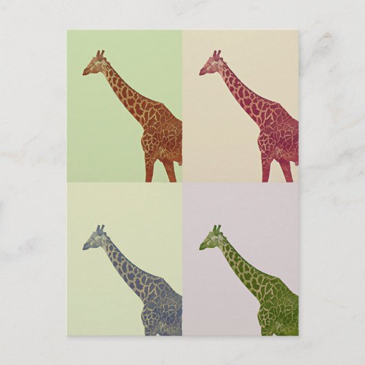 Giraffes voor  kleuren briefkaart (Voorkant)