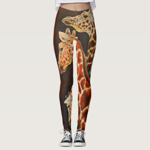 Giraffes, wij drie Afrikaanse dierenkunst Leggings