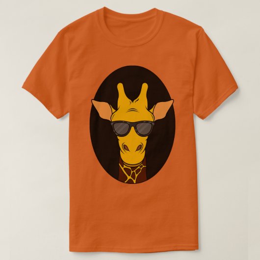 Girafffe met zonnebril t-shirt (Design voorkant)